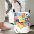 thumbnail image 5 of Daiia USA MAP Round Laundry Basket with Handles Thickened Waterproof Circular hamper,Dirty Clothes Storage Basket for Bedroom,Bathroom,College Dorm-Small, 5 of 6