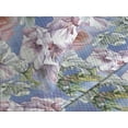 thumbnail image 3 of Ambesonne Springtime Quilted Coverlet 2 Pcs, Watercolor Floral Garden, Twin Size, Ceil Blue Mauve Salmon, 3 of 4
