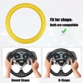 thumbnail image 4 of Unique Bargains Universal Car Silicone 14.6' 37cm Steering Wheel Cover Foldable Design Steering Wheel Protector Yellow, 4 of 7