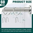 thumbnail image 6 of 60Pcs Gold Curtain Rings and 60 Pcs Curtain Drapery Pin Hooks,Gold Shower Curtain Hooks for Drapes,32mm Internal Diameter for Window, Shower Curtain, 6 of 6