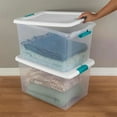 thumbnail image 2 of Sterilite 106 Quart Clear Plastic Storage Bin with White Latch Lid, 36 Pack, 2 of 10