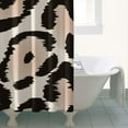 thumbnail image 4 of Beige and Black Leopard Pattern Shower Curtain 36"x72" ,Bathroom Decorative Shower Curtains Set with 12 Hooks,Modern Waterproof Washable Shower Curtain, 4 of 6