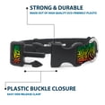 thumbnail image 4 of Buckle-Down Pet Collar, Dog Collar Plastic Buckle, Zebra Head Rasta, 20 to 31 Inches 1.5 Inch Wide, 4 of 8
