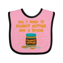 Inktastic Peanut Butter Spoon Boys or Girls Baby Bib