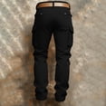 thumbnail image 3 of OIOLOYJM Cargo Pants for Men Relaxed Fit Ripstop Hiking Trousers with Multi Pockets Casual Outdoor Camping Fishing Pants Black L, 3 of 3