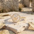thumbnail image 6 of Rosec Jewels Lab Grown Diamond Halo Engagement Ring for Women - IGI Certified (2 Carat, E-VS1 Quality) - with Jewelry Box, 10K Yellow Gold, US 3.50, 6 of 8