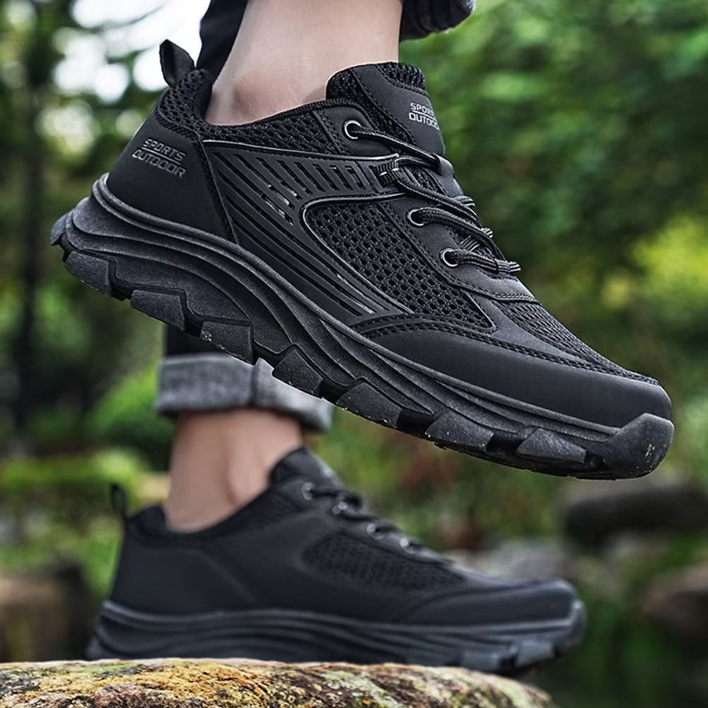 Mens Sneakers Leather Running Shoes Trainers Sneaker Casual Hiking Shoes