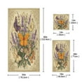 thumbnail image 3 of 3 Piece Bath Towels Set Bath Towel, Hand Towel and Face Towel for Bathroom, Gym, Hotel Butterflies and Lavender Pattern, 3 of 8