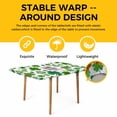 thumbnail image 4 of St Patricks Day Table Cloths for 6 Foot Rectangle Tables, Shamrock Grey Green Spring Modern Leaf Patio Waterproof Elastic Fitted Tablecloths, Washable Rectangular Table Cover for Camping, 4 of 8