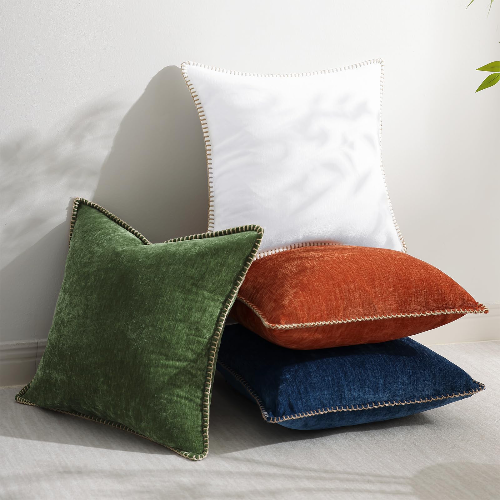 decorUhome 18x18 Chenille Throw Pillow Covers, Forest Elf, Set of 2 photo 5