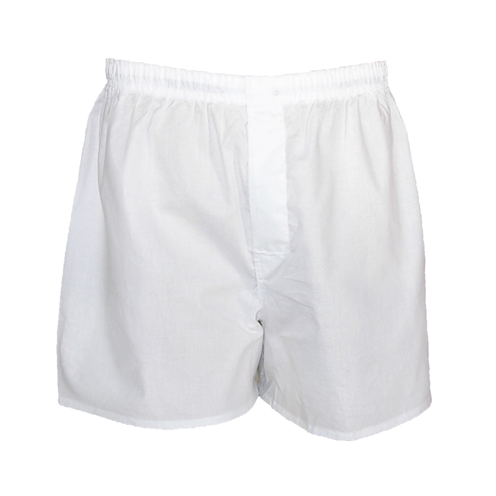3-12 PACK Men's White Boxer Shorts W/ Comfortable Flex Waistband (White, M,  12 Pack) 