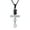 Black-Silver, variant on Rose Cross Necklaces for Women Flower Urn Necklace Rose Love Cross Urn Memorial Pendant