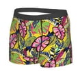 thumbnail image 2 of Wukai Colrful Tropical Leaves Print Men’s Underwear Breathable Boxer Briefs,&nbsp;Moisture Wicking & Breathable-Small, 2 of 7