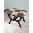thumbnail image 2 of International Caravan Carmel Faux Leather Stool in Brown, 2 of 7