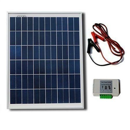 ECO-WORTHY 20W 12V Solar Panel Kit: 20 Watt Polycrystalline Solar Panel & Battery Clips & 3A Charge (Best Solar Panel To Charge 12v Battery)
