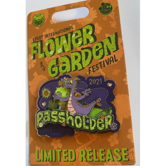 Disney Flower and Garden Festival 2021 Figment Passholder Limited Pin New Card
