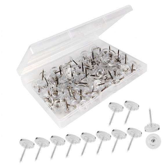 LAMIRO 50/100Pcs Flat Head Thumb Tacks Wall Pin Flat Decorative Pushpins for Cork Board
