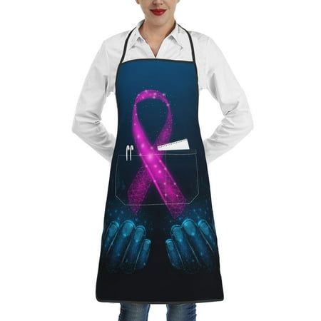 

Matuu Two Human Hands are Holds Ribbon Awareness for Adjustable Cooking Aprons for Women with Pockets Kitchen Aprons for Men Water and Oil Resistant