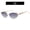 C2-double gray, variant on Rivet triangle cat-eye sunglasses, frameless with cut edges, European and American fashion, high-end feel, anti-sun, sun protection, stylish and versatile