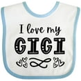 thumbnail image 3 of Inktastic I Love My Gigi with Hearts Boys or Girls Baby Bib, 3 of 4