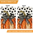 thumbnail image 6 of Fall Pumpkin Garden Flag 12x18 Inch Double Sided for Outside Polka Dot Small Burlap Autumn Holiday Yard Decoration Flag (White-NO.8), 6 of 6