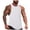 White, variant on Fozruso Mens Summer Fitness Broad Shoulder Casual Loose Running Sleeveless Vest