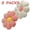 Pink,White, variant on 2 Pack Flower Pillow, 16'' Flower Shaped Throw Pillow, Soft Decorative Cushion for Sofa, Bed, and Floor Seating