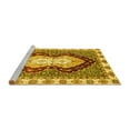 thumbnail image 2 of Ahgly Company Machine Washable Indoor Square Abstract Yellow Modern Area Rugs, 7' Square, 2 of 4