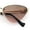 Gold - Brown Pink, variant on Womens Luxury Fashion Rimless Triangular Designer Sunglasses Gold - Brown Pink