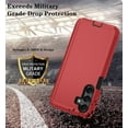 thumbnail image 5 of Entronix Heavy Duty Rugged Case Designed for Galaxy A16, Triple Layer Full-Body Protection, Red, 5 of 7