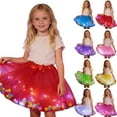 thumbnail image 6 of SGMVNU Tutu for Girls Sparkly Multi Layers Tulle Skirt Elastic Waist A Line Flowy Mini Dance Skirt for Holiday Party, Red, Size 3-14 Years, 6 of 6