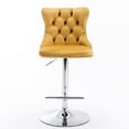thumbnail image 2 of Velvet Barstools - Adjustable Seat Height - Pub and Home Ambiance - Comfortable Design, 2 of 7