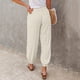thumbnail image 3 of Pantalones casuales con cordón para mujer talla grande - Cintura elástica, bolsillos, poliéster, corte holgado, aptos para el día a día, la playa y para dormir, para todas las estaciones, 3 of 8