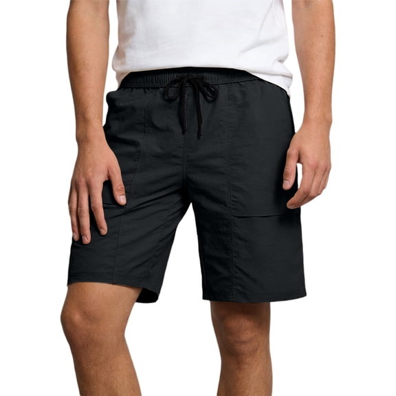 Mens Hiking Cargo Shorts Quick-Dry Outdoor Athletic Short Travel Fishing Golf Tactical Short for Men with Multipocket Black 3XL