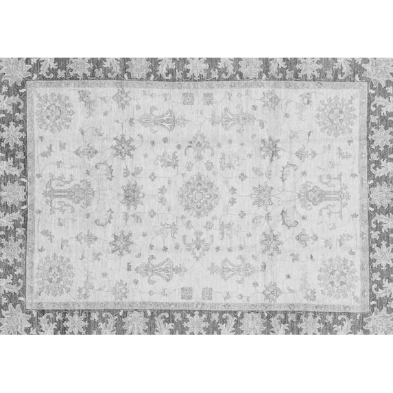 Ahgly Company Indoor Rectangle Oriental Gray Traditional Area Rugs, 5' x 8'