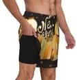thumbnail image 2 of Naloa Happy New Year 2025 C Print Men Swim Trunks with Compression Liner ,Board Shorts,Men's Swim Shorts with Drawstring and Elastic Waistband-Medium, 2 of 6