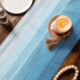 thumbnail image 3 of Table Runners 120 Inches Long Dress Scarves, Blue Summer Beach Farmhouse Coffee/Dining/Kitchen Table Decor Table Runner for Living Room, Coastal Vacation Blue Wooden 13x120 Inch, 3 of 9