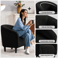 Yaheetech Comfortable Upholstered Boucle Club Chair, Black Accent ...