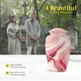 thumbnail image 3 of MUKTIVE Pink Abstract Cremation Urns for Adult Male, Large Abstract Funeral Urn for Ashes for Women, Burial Urn for Loss of Mom, Memorial Urns for Human Ashes, 10 Inch, 3 of 7