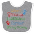 thumbnail image 3 of Inktastic Farmer Like Mommy Boys or Girls Baby Bib, 3 of 4