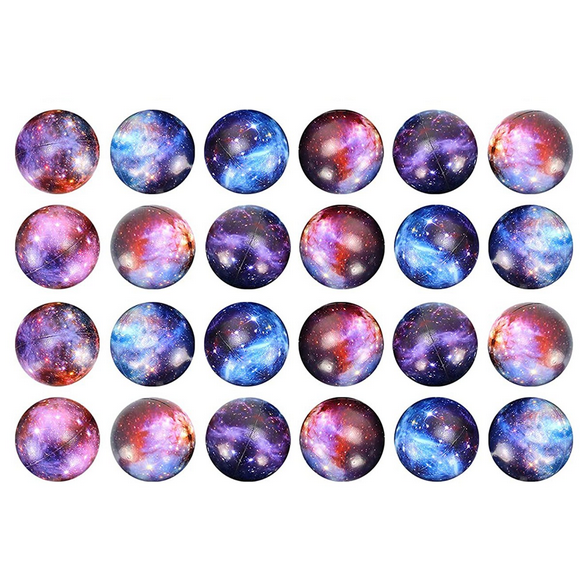 24 Pcs Galaxy Stress Balls,2.5 Inch Space Theme Stress Balls Squeeze Balls Stress Relief Balls for Kids and Adults