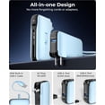 thumbnail image 2 of Portable Charger with Built-in USB-C Cable & Plug, 10,000mAh 5V/4.5A Power Bank Fast Charging 22.5W, Travel Essential Battery Pack 3 Output for iPhone 16/15 Series, Samsung Galaxy, iPad, 1 Pack, 2 of 3