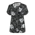 thumbnail image 6 of JTZGDY Plus Size Womens Summer Tops Vintage Printed Short Sleeve Round Neck Graphic T-Shirts Loose Fit Blouses Trendy Oversized Soft Cotton Tees Multicolor#09 XXXXXL, 6 of 6