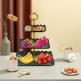thumbnail image 5 of 3-Tier Plastic Serving Tray | Stackable Dessert Stand for Wedding Cake, Fruit & Snacks | 3-Layer Display Rack for Parties & Events | 33cm Height, 5 of 5