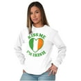 thumbnail image 3 of St Patricks Day Kiss Me I'm Irish Women's Long Sleeve T Shirt Brisco Brands M, 3 of 6