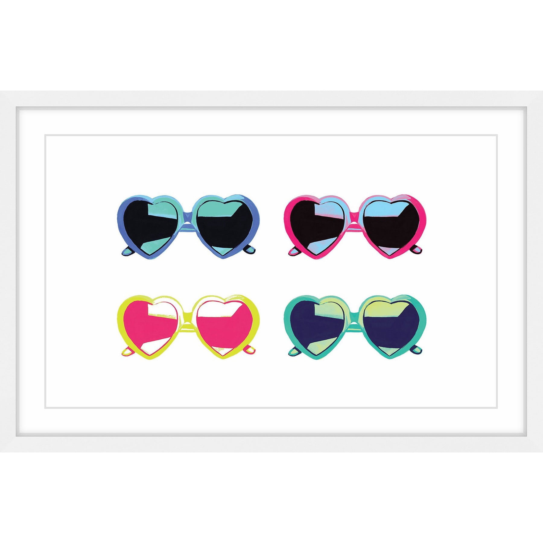 "I Heart Shades" Framed Painting Print