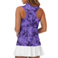 thumbnail image 5 of Whosucclay Purple High-End Damask Pattern Golf Shirt for Women Breathable Half Zip Neck Stretchy Womens Golf Shirt XS - 2XL, 5 of 7