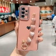thumbnail image 2 of Samsung Galaxy A23 5g Phone Case with Cute Heart Bracelet Strap Luxury Plating Hearts Pattren Cover with Hearts Hand Chain for Women Camera Protection Shockproof Bumper for Galaxy A23 (Pink), 2 of 11