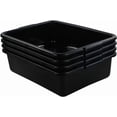 thumbnail image 1 of Teyyvn 13 L Plastic Bus Box, Commercial Utility Box, 4-Pack, Black, 1 of 7