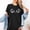 Black, variant on Womens T Shirts Vintage Seashell Print Crewneck Short Sleeve Summer Tee Women Blouses Black XXL